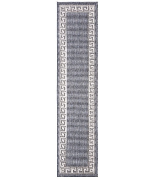 Safavieh Bermuda BMU820 Dark Blue / Ivory 2' X 8' Runner Area Rug
