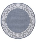 Safavieh Bermuda BMU820 Dark Blue / Ivory 8' X 8' Round Area Rug