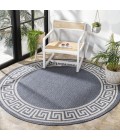 Safavieh Bermuda BMU820 Dark Blue / Ivory 8' X 8' Round Area Rug