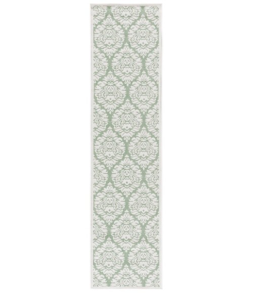 Safavieh Bermuda BMU821 Ivory / Green 2' X 8' Runner Area Rug