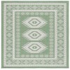 Safavieh Bermuda BMU827 Green / Ivory 6'-7" X 6'-7" Square Area Rug