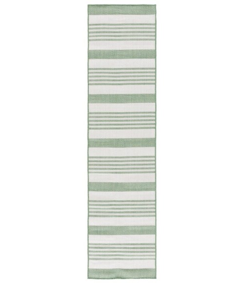 Safavieh Bermuda BMU828 Green / Ivory 2' X 8' Runner Area Rug