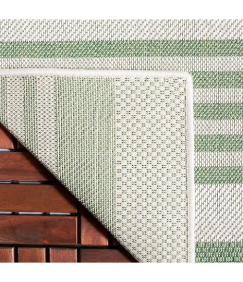 Safavieh Bermuda BMU828 Green / Ivory 2' X 8' Runner Area Rug