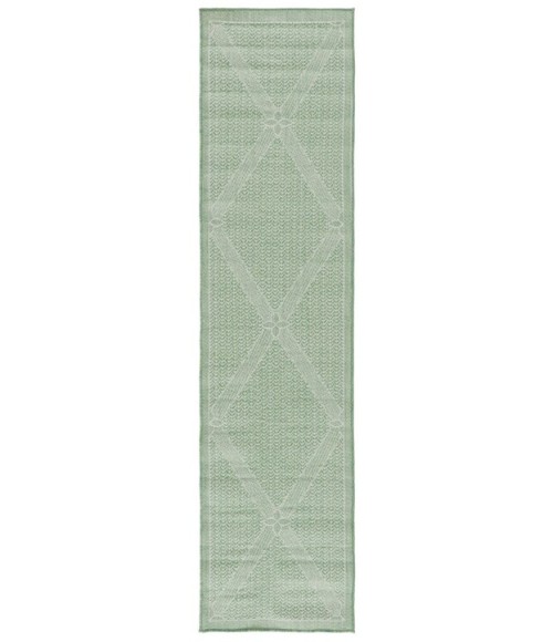 Safavieh Bermuda BMU851 Green / Ivory 2' X 8' Runner Area Rug