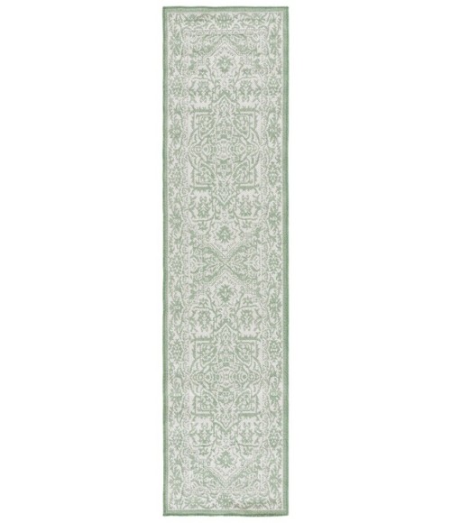 Safavieh Bermuda BMU885 Green / Ivory 2' X 8' Runner Area Rug