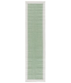 Safavieh Bermuda BMU886 Green / Ivory 2' X 8' Runner Area Rug