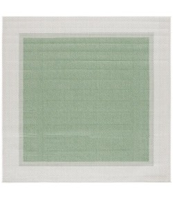 Safavieh Bermuda BMU886 Green / Ivory 6'-7" X 6'-7" Square Area Rug