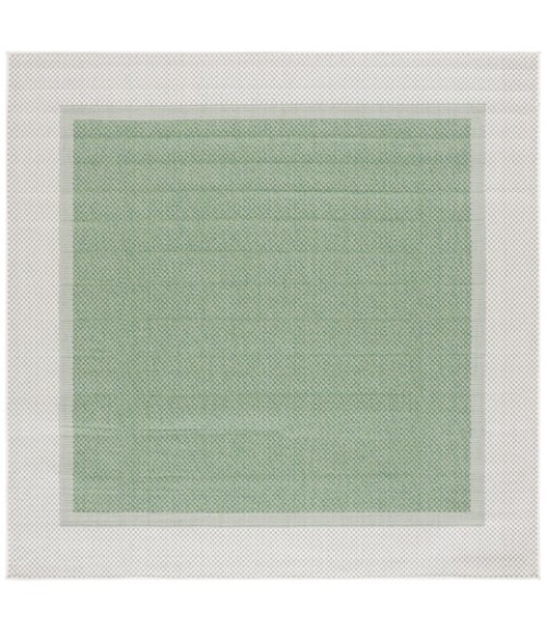 Safavieh Bermuda BMU886 Green / Ivory 6'-7" X 6'-7" Square Area Rug