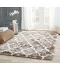 Safavieh Barcelona Shag BSG319 Silver / Ivory 3' X 5' Rectangle Area Rug