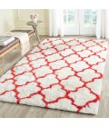 Safavieh Barcelona Shag BSG319 Ivory / Rust 3' X 5' Rectangle Area Rug