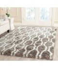 Safavieh Barcelona Shag BSG322 Silver / Ivory 3' X 5' Rectangle Area Rug