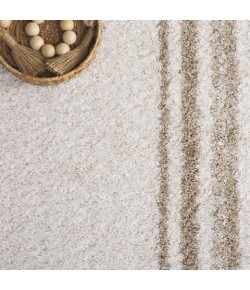 Safavieh Border & Stripe Shag BSP251 Ivory / Beige 5'-3" X 7'-6" Rectangle Area Rug