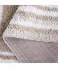 Safavieh Border & Stripe Shag BSP251 Beige / Ivory 5'-3" X 7'-6" Rectangle Area Rug