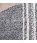 Safavieh Border & Stripe Shag BSP251 Grey / Ivory 2'-2" X 8' Runner Area Rug