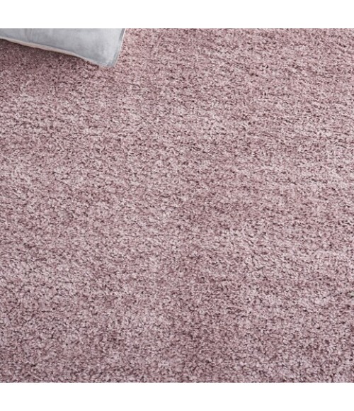 Safavieh Border & Stripe Shag BSP251 Pink / Ivory 2'-2" X 8' Runner Area Rug