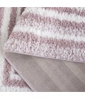 Safavieh Border & Stripe Shag BSP251 Pink / Ivory 2'-2" X 8' Runner Area Rug
