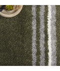 Safavieh Border & Stripe Shag BSP251 Green 2'-2" X 8' Runner Area Rug
