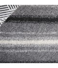 Safavieh Border & Stripe Shag BSP252 Grey / Black 5'-3" X 7'-6" Rectangle Area Rug