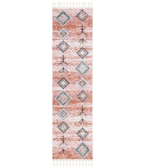 Safavieh Chapel Pink / Turquoise CHP402 2 ft. 2 in. X 8 ft. Runner Rug
