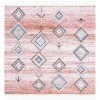 Safavieh Chapel Pink / Turquoise CHP402 6 ft. 7 in. X 6 ft. 7 in. Square Rug