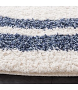 Safavieh Calico Shag Ivory / Blue CLC100 6 ft. 7 in. X 6 ft. 7 in. Round Rug