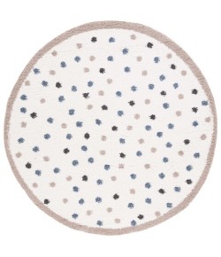 Safavieh Calico Shag Ivory / Taupe CLC102 3 ft. X 3 ft. Round Rug