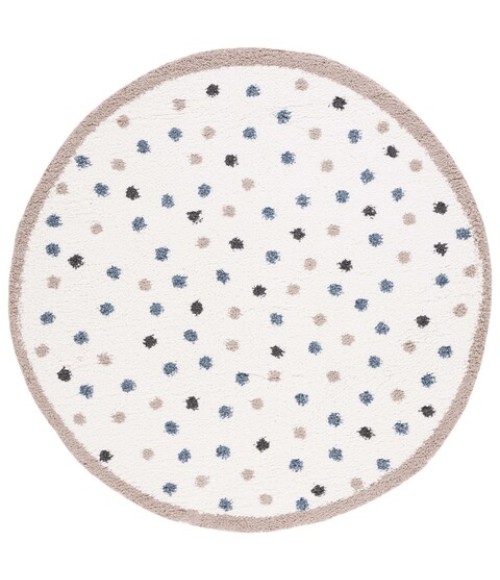 Safavieh Calico Shag Ivory / Taupe Rug CLC102 3 ft. X 3 ft. Round - Rugs Town Safavieh Calico Shag Ivory / Taupe CLC102 3 ft. X 3 ft. Round Rug