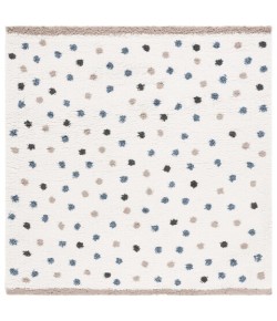 Safavieh Calico Shag Ivory / Taupe CLC102 3 ft. X 3 ft. Square Rug
