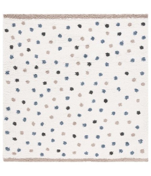 Safavieh Calico Shag Ivory / Taupe Rug CLC102 3 ft. X 3 ft. Square - Rugs Town Safavieh Calico Shag Ivory / Taupe CLC102 3 ft. X 3 ft. Square Rug