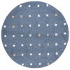 Safavieh Calico Shag Blue / Ivory CLC102 6 ft. 7 in. X 6 ft. 7 in. Round Rug
