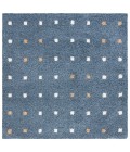 Safavieh Calico Shag Blue / Ivory CLC102 6 ft. 7 in. X 6 ft. 7 in. Square Rug