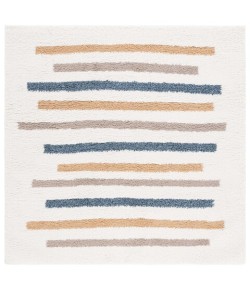 Safavieh Calico Shag Ivory / Gold CLC110 6 ft. 7 in. X 6 ft. 7 in. Square Rug