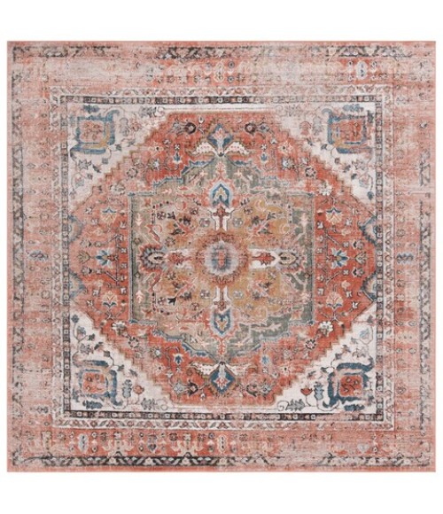 Safavieh Cornelia  Rust CRN208 6 ft. 7 in. X 6 ft. 7 in. Square Rug