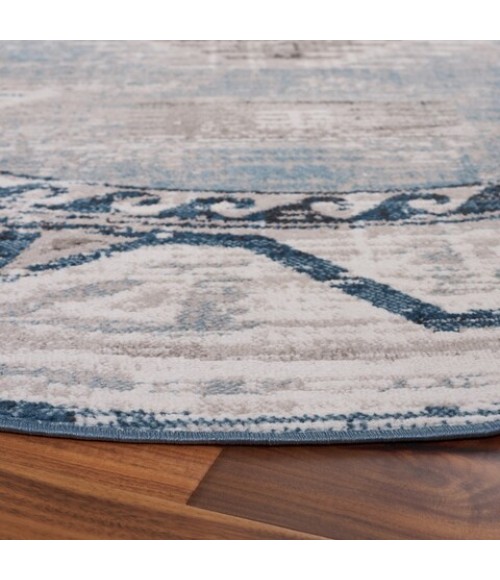 Safavieh Cornelia Blue / Ivory Rug CRN234 6 ft. 7 in. X 6 ft. 7 in. Round - Rugs Town Safavieh Cornelia Blue / Ivory CRN234 6 ft. 7 in. X 6 ft. 7 in. Round Rug