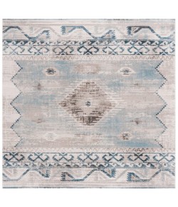 Safavieh Cornelia  Blue / Ivory CRN234 6 ft. 7 in. X 6 ft. 7 in. Square Rug