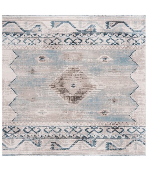 Safavieh Cornelia Blue / Ivory Rug CRN234 6 ft. 7 in. X 6 ft. 7 in. Square - Rugs Town Safavieh Cornelia Blue / Ivory CRN234 6 ft. 7 in. X 6 ft. 7 in. Square Rug