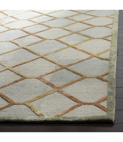 Safavieh Nepalese Aqua / Gold DVE473 6 ft. X 9 ft. Rectangle Rug