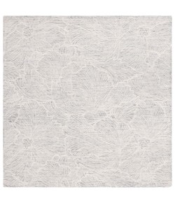 Safavieh Ebony Grey / Ivory EBN101 6 ft. X 6 ft. Square Rug