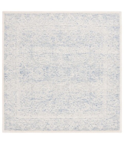 Safavieh Ebony Blue / Ivory EBN102 6 ft. X 6 ft. Square Rug