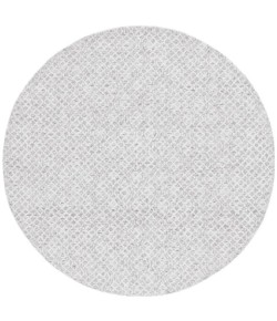 Safavieh Ebony Grey / Ivory EBN103 6 ft. X 6 ft. Round Rug