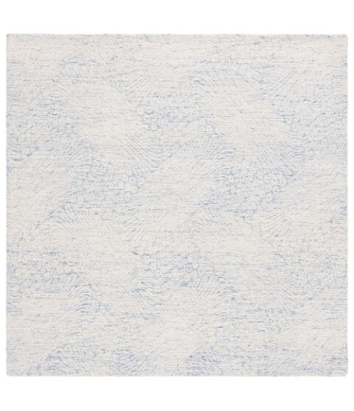 Safavieh Ebony Blue / Ivory EBN105 6 ft. X 6 ft. Square Rug