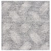 Safavieh Ebony Black / Ivory EBN105 6 ft. X 6 ft. Square Rug