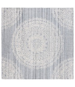 Safavieh Ebony Grey / Ivory EBN106 6 ft. X 6 ft. Square Rug
