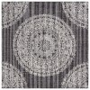 Safavieh Ebony Brown / Ivory EBN106 6 ft. X 6 ft. Square Rug
