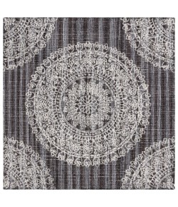 Safavieh Ebony Brown / Ivory EBN106 6 ft. X 6 ft. Square Rug