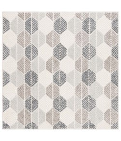 Safavieh Ebony Grey / Ivory EBN108 6 ft. X 6 ft. Square Rug