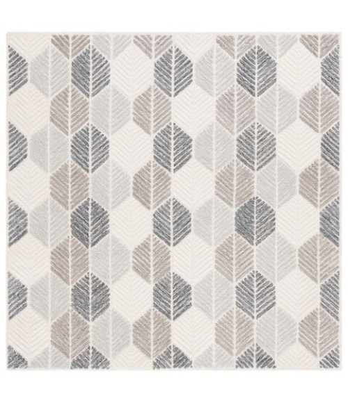 Safavieh Ebony Grey / Ivory Rug EBN108 6 ft. X 6 ft. Square - Rugs Town Safavieh Ebony Grey / Ivory EBN108 6 ft. X 6 ft. Square Rug