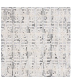 Safavieh Ebony Grey / Ivory EBN110 6 ft. X 6 ft. Square Rug