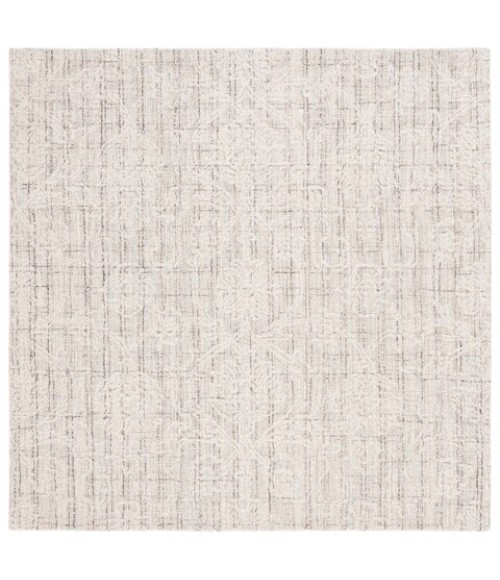 Safavieh Ebony Grey / Ivory EBN111 6 ft. X 6 ft. Square Rug