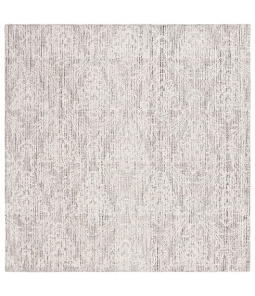 Safavieh Ebony Grey / Ivory EBN112 6 ft. X 6 ft. Square Rug